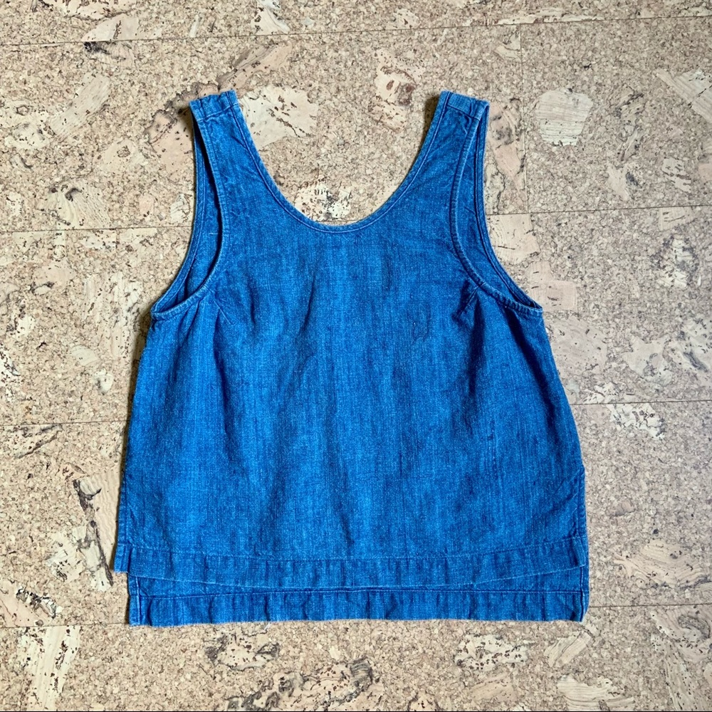 ilana kohn roxey tank, denim linen, xs 💙